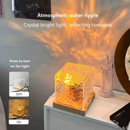 16 Colors Ocean Wave Projector Light Mood Lighting Bedroom Night Light Ambient Cube Luminorthe Playroom Living Room Decorative