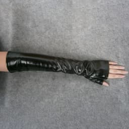 [EAM] Women Black Long Elegant Gloves New Pu Leather Personality   Fashion Tide All-match Spring Autumn 2026 1DH1981