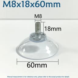 M4 M5 M6 M8 Transparent Suckers With Screw PVC Plastic Sucker Pad Holder Turn Nut Glass Table Tops Storage Tool Hooks