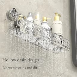 Shower Room Suction Cup Bathroom Storage Shelf Basket Home Storage Organizer Shelf Decorative Easy Install Bathroom Organizer