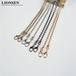10pcs/lot 120cm 60CM Ball Replacement Chain Strap Metal link Clasp Purse Chain Bag Handle Shoulder Cross Body Handbags Chain