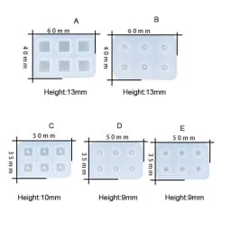 6Styles Transparent Rectangle Silicone Bead Mould Square Ball 6 Hanging Holes DIY Epoxy Jewelry Mold Resin Molds For Jewelry