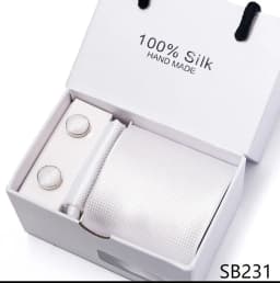Classic Style 65 Colors Sales Silk Tie Handkerchief Cufflink Set Men Necktie Box Solid Color Sky Blue Fit Wedding Office Cravat