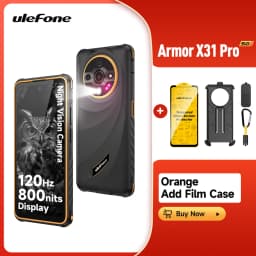 Ulefone Armor X31 Pro 5G Rugged Phone Android 14 Waterproof Smartphone 6.56”16GB RAM 256GB ROM Sony ® Night Camera 64MP NFC