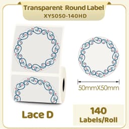 M110 M200 M221 2' Color Circle Thermal Sticker Label Self-Adhesive Round Direct Sticker Label for DIY Logo Design QR Code 1 Roll