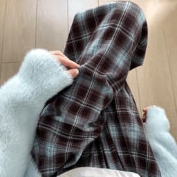 plus Size Plaid Pants Women's High Waist Straight Leg Fce Lined Casual Home Wear Polyester Fiber Elastic Band China Made