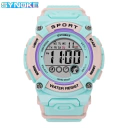 SYNOKE Student Electronic Watch Unisex Sport Watch Multifunction Military Sports Waterproof Luminous LED Digital Kids Big Dial