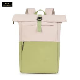 Roll Top Casual Backpack, Large Capacity Business Laptop Bag, Commute Work Backpack for Office & College Students