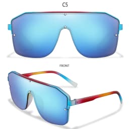 New Brand Fashion Square Big Frame Sunglasses Men Women Cycling Goggles Outdoor Sports Driving Travel Windproof Eyewear Festival