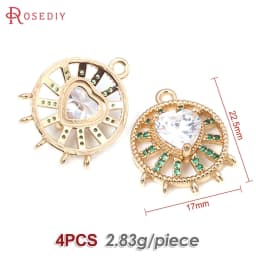 High Quality 18K Gold Color Brass and Zircon More Style Earrings Connect Charms Pendants Jewelry Making Diy Findings Accessories