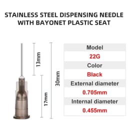 100pcs 13mm Dispensing Needle Glue Needle 0.5 Inch Suitable for All Glues Liquid Solder Paste Adhesives Dispenser Needle