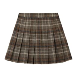 Afashion High Waist Plaid A-Line Skirt Women's Commuter Style Autumn Winter Fashion College Trendy Skirts Polyester Fabric