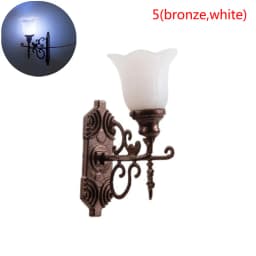 1:87 Scale Model Warm White LED Street Lamp Posts, Dollhouse Ceiling Decor; Miniature Wall Lighting