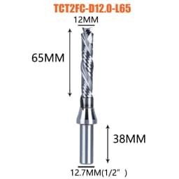 Dreanique 1pc Composite Flute with ChipBreaker Carbide Milling Cutter For Hard Wood Laminated Panel,TCT Compression Router Bit