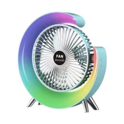 Portable Fan USB Rechargeable Fan LED 7 Colors Electric fan 180°Adjustable summer Camping fans 3 Speeds mini Fan for xiaomi Fan