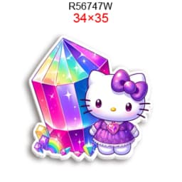 Hello Cat 10pcs/lot San Resin Planar Transparent Glitter Acrylic Flatback for Charms DIY Bow Craft Supplies Phone Case Decor