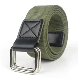 Men's Belt Trend Double Loop Buckle Canvas Women's with Cargo Outdoor Sports Jeans Suit Pants Black White Orange Red Blue Belt