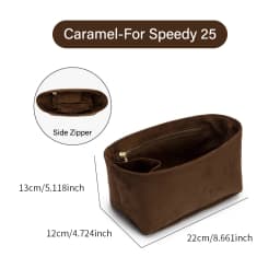 CRAZYSMITH Original Velvet Bag Organizer For LV Speedy 20 25 30 35 Purse Insert Handbag Inner Bag Portable Storage Makeup Bags