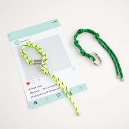 INS Handmade Nylon Rope Keychain DIY Personalized Pendant Rope Key Chain Y2K Korean Style Couple Climbing Rope Bracelet
