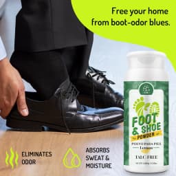 Foot Deodorizing Powder Contains Corn Starch, Silica, And Lemon for a Refreshing, Long-Lasting Fragrance; Shoe Deodorant Powder.