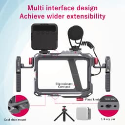 Ulanzi Lino Universal Smartphone Cage Protective Case with Side Handle Rig for IPhone16 15 14 13 12 Pro Max Samsung Xiaomi OPPO