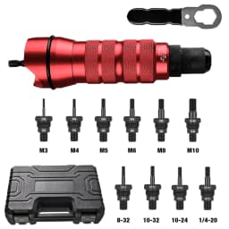 Riveting Machine Home Electric Rivet Nut Gun Adapter Metric M3 M4 M5 M6 M8 M10+Imperial 1/4-20 10-24 10-32 8-32 Riveting Tools