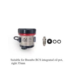 AEM oil cup integrated titanium alloy for Brembo RCS/CC direct push up pump brake AEM oil pot