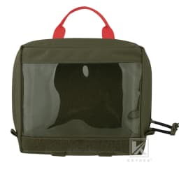 KRYDEX Tactical Large / Small Clear Top Insert Pouch Travel Camping Organizer Storage Hook & Loop Bag for D3 Tactical Backpack