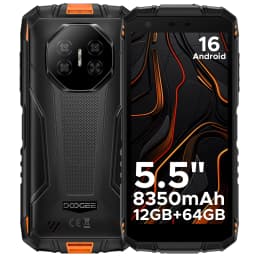 DOOGEE 5.5" Fire 3 Rugged Phone 12GB RAM(3+9) 64GB ROM 8350mAh Battery Android 16 Widevine L1 Google Pay Support Smart Phone NFC