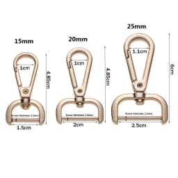 1Pcs Metal Detachable Snap Hook Trigger Clips Buckles for Leather Craft Bag Strap Belt Handle Shoulder Webbing Buckle Hook