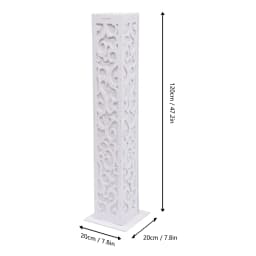 8Pcs Wedding Flower Columns 47 Inch Tall PVC Hollow Out Stand with LED Lights Cloud Pattern for Party Birthday Outdoor Decor