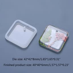 DIY Craft Hanging Pendant Mold Geometric Shape Hanging Listed Epoxy Resin Mold UV Crystal Resin Perforated Silicone Mold