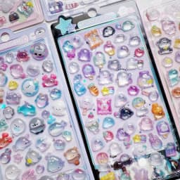 Creative Candy Ghost Rabbit Drop 3D Relief Stickers Scrapbooking Diy Diary Stationery Sticker Decor Cute Aesthetic Stickers