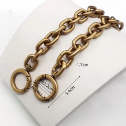 Big Size Shoulder Bag O Chain Luxury Chain Women Messenger Bag Strap Replacement Bags Strap Aliminium Antique Color High Quality