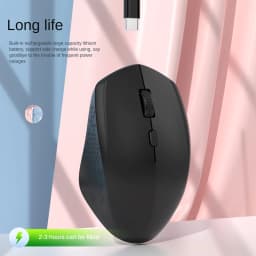 KEBIDUMEI Bluetooth 5.2 Wireless Mouse Dual Mode 1600DPI Gaming Mouse 6 Button Rechargeable Silent Mice Computer Accessories