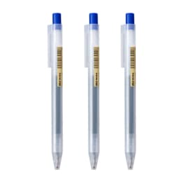 0.5mm Press Gel Pen Blue/Black/Dark Blue/red Ink MUJIs Refills Rod Handle Ballpoint School Office Student Writing Stationery