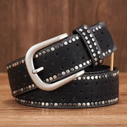 3.7CM Original Design New Vintage Lady Belt Handsome Hollow Out Rivet All-match Fashion Female Belts Quality Women Wide Belt