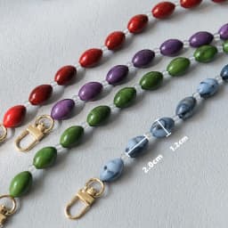 New Fashion Woman Bag Accessory Detachable Solid Beaded Chains Candy Acrylic Luxury Strap Women Eleagnt Shoulder Handle Chain