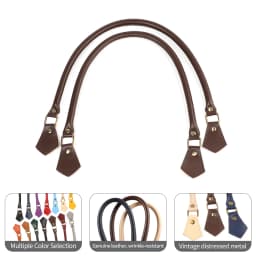 2pcs 60cm Leather Purses Straps Handles Shoulder Bag Replacement for Women Underarm Bags Wallet Handbag DIY Handmade Accessories