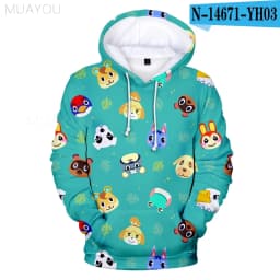 Hoodies men Animal Crossing 3D Sweatshirts Women pullover Cartoon Game Harajuku Funny Student's Hooded Spring/Autumn Tops