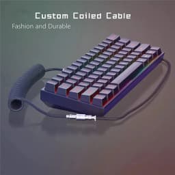 Mechanical Keyboard Coiled Cable Type-C USB Port Aviator Coiling Cable for Gaming and Desktop Computers Aviation Connector Cord