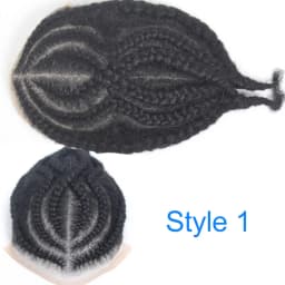 8 Cornrow Braids Afro Braids Male Hair Prosthesis V Eight Strand Braids Toupee for Men and Women Breathable Full Lace Human Hair