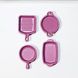 4Pcs 1/12 Dollhouse Miniature Accessories Mini Alloy Small Steak Dish Model Simulation Plate Toys for Doll House Decoration
