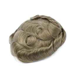 0.02-0.03MM Toupee Men Truly Ultra-Thin Microskin Male Hair Prosthesis Premier Toupee for Men Men's Wig 100% Human Hair System