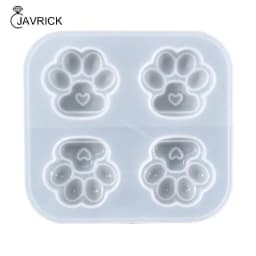 Shiny Glossy love Silicone Mold Love for Cat Paw Epoxy Resin Mold DIY Keychain Jewelry for Birthday Valentine Gift Craft