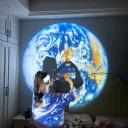 LED Rechargeable USB Night Light Moon Projection Atmosphere Lamp Wall Decoration Lamp for Bedroom Ideal Gift for Birthdays