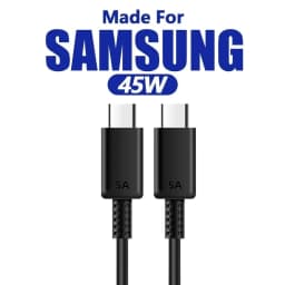 5A 45W PD USB-C Fast Charger for Samsung S22 S23 S24 Note 20 A14 A15 A25 A52 A53 A54 Type C Super Quick Charge Cable 1m 1.5m 2m