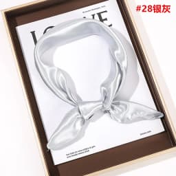 Solid-color Square Scarf single-color Imitation Silk Small Square Plain Glossy Satin Color Tween Performance Silk Scarf SJ19