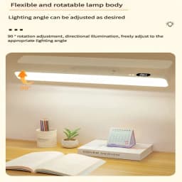 LED Table Lamp Magnetic Hanging USB Rechargeable Desk Lamp 5 Color Reading Light Dimmable Cabinet Closet Wardrobe Night Light