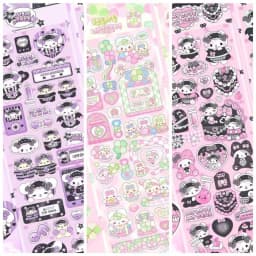 SKYSONIC New Arrival 3PCS Full Set Series Decor sticker Scrapbook Laser Kpop Stickers For Journal Stationery Sticker Suppliers